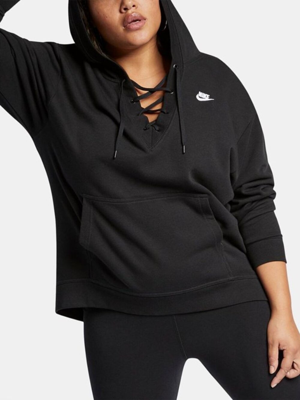 Nike Sportswear Club Lace Up Oversize Pullover Hoodie Women's – Small NWT